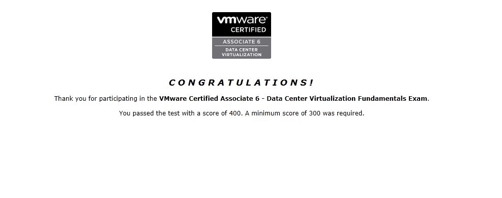 Passed VCA Exam